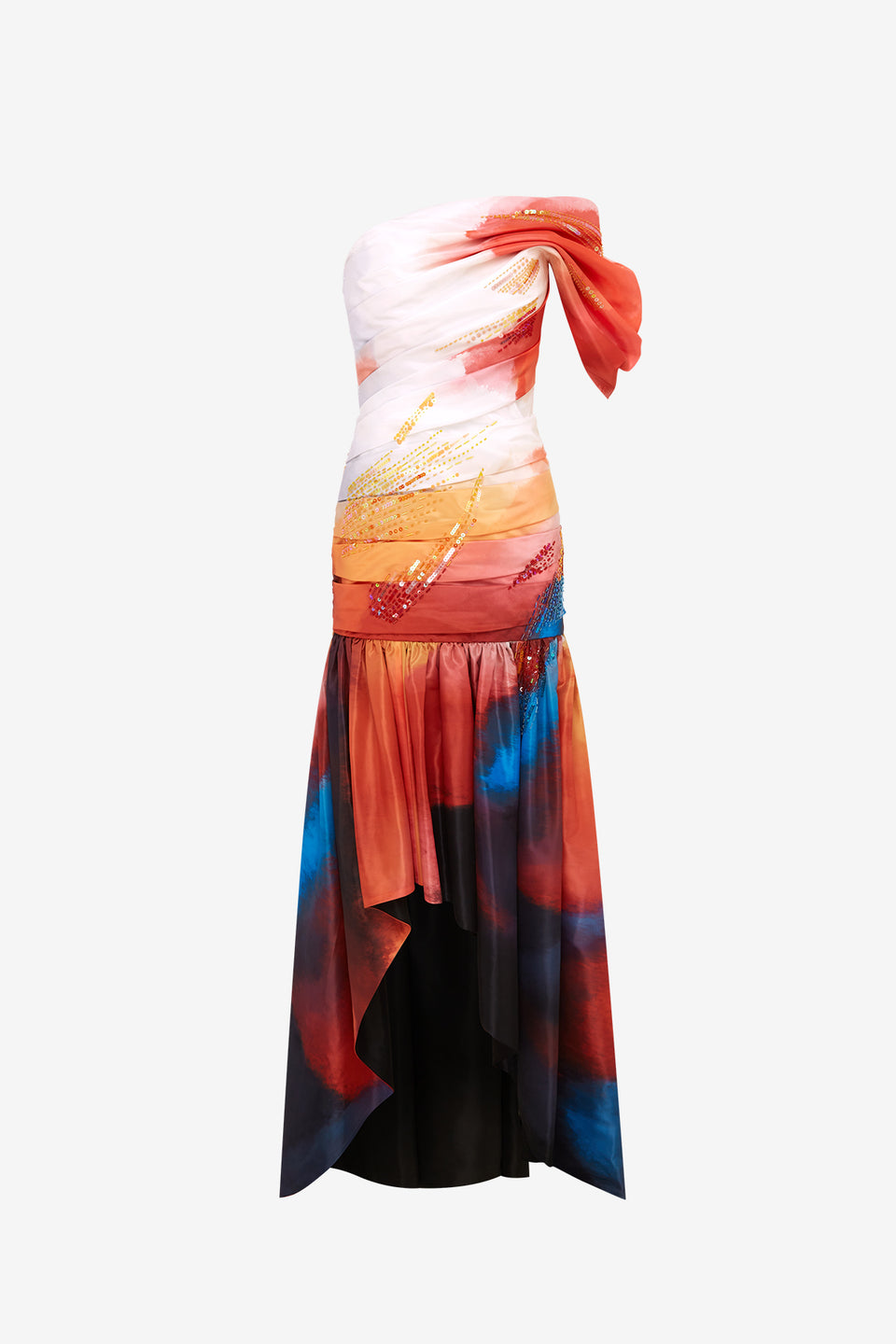 Exclusive LEO LIN Elsa One Shoulder Gown - Reminiscence Print