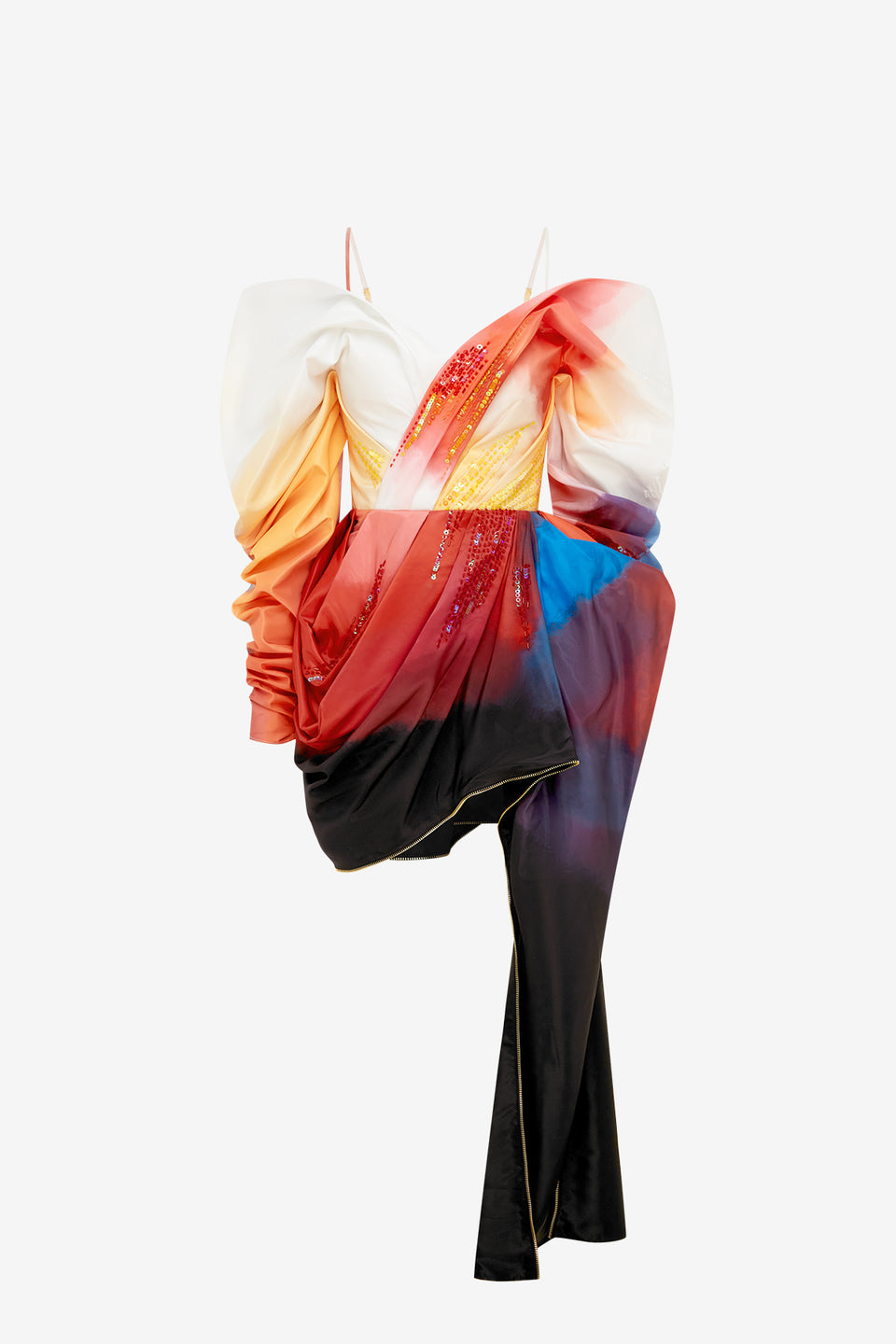 Exclusive LEO LIN Danielle Draped Mini Dress - Reminiscence Print