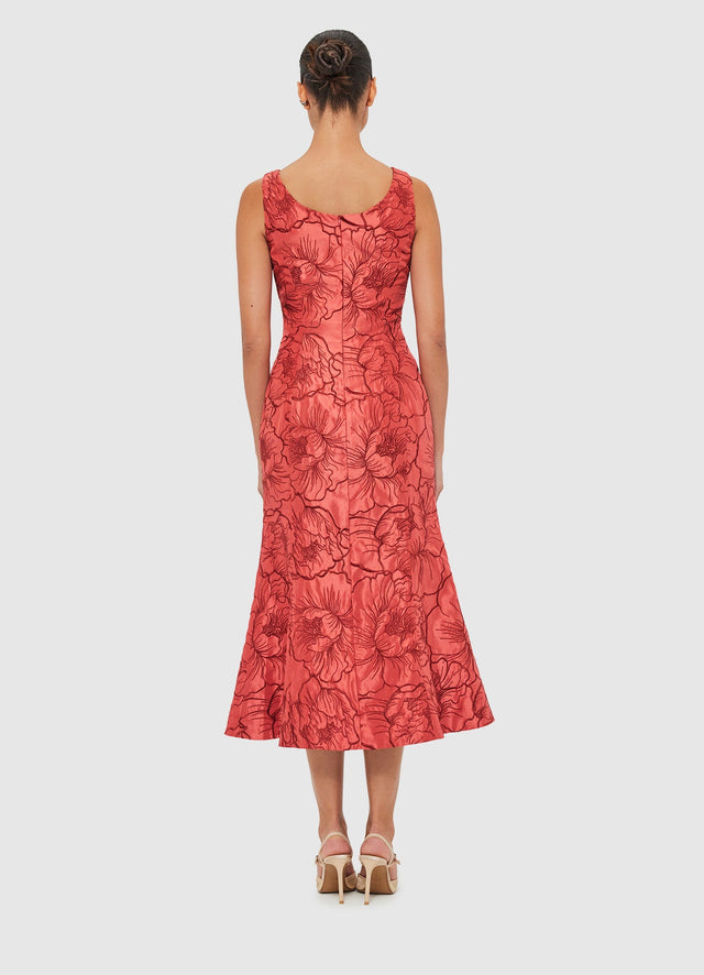 Exclusive Leo Lin Daphne Midi Dress - Mulberry