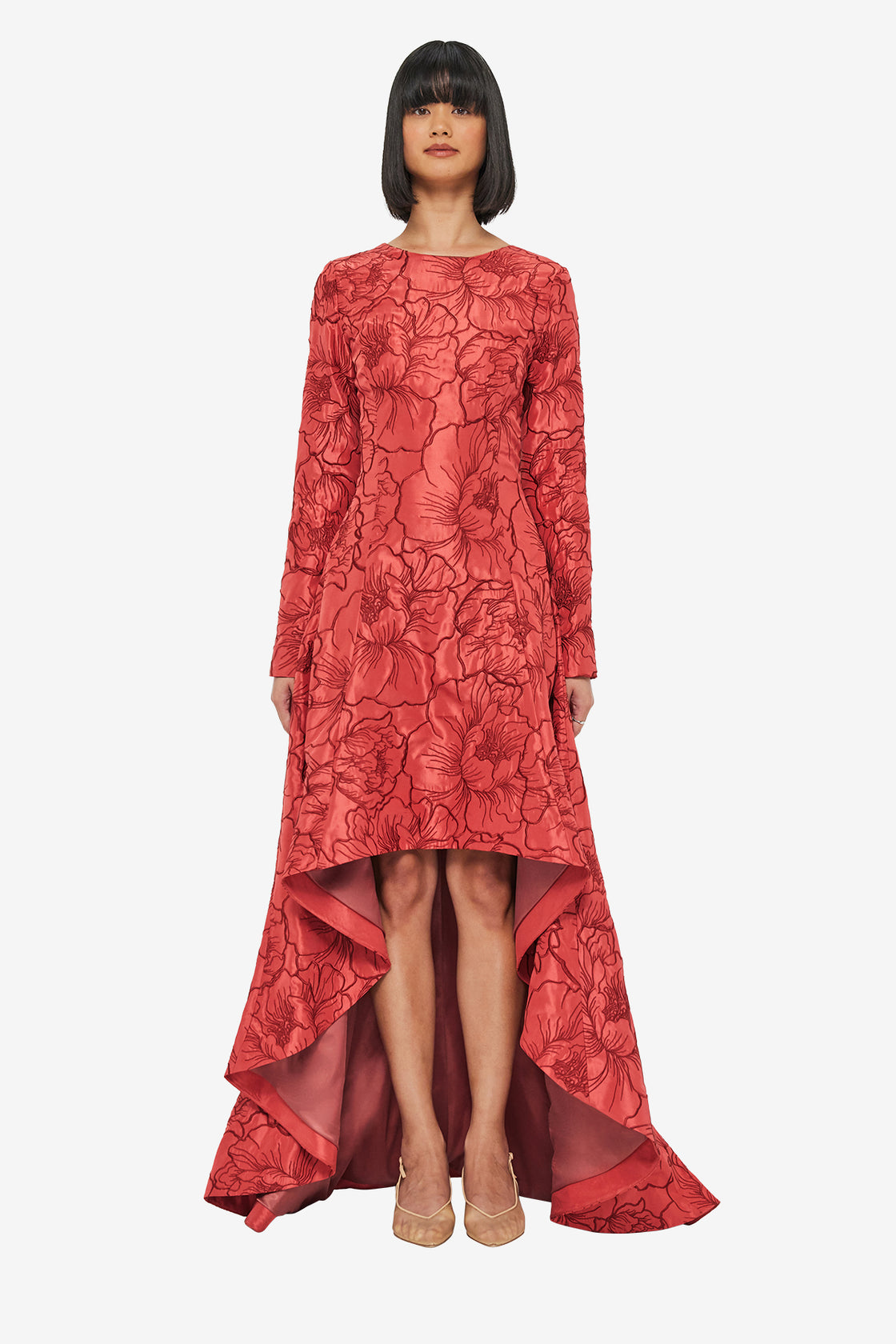 Exclusive LEO LIN Evangeline Open Back Maxi Dress - Mulberry