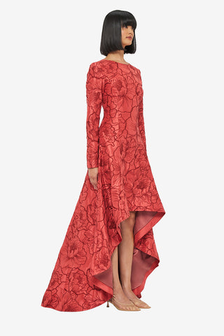 Exclusive LEO LIN Evangeline Open Back Maxi Dress - Mulberry