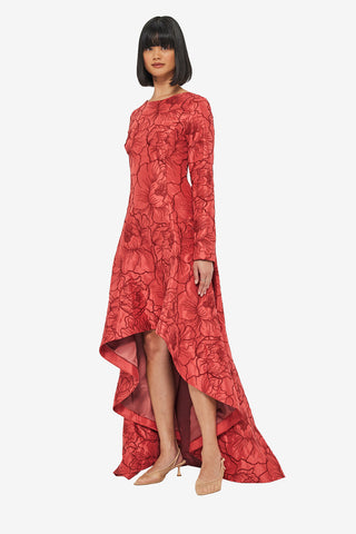 Exclusive LEO LIN Evangeline Open Back Maxi Dress - Mulberry