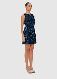 Exclusive Leo Lin Talia Sequin Mini dress - Midnight Blue