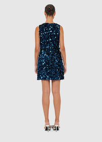 Exclusive Leo Lin Talia Sequin Mini dress - Midnight Blue