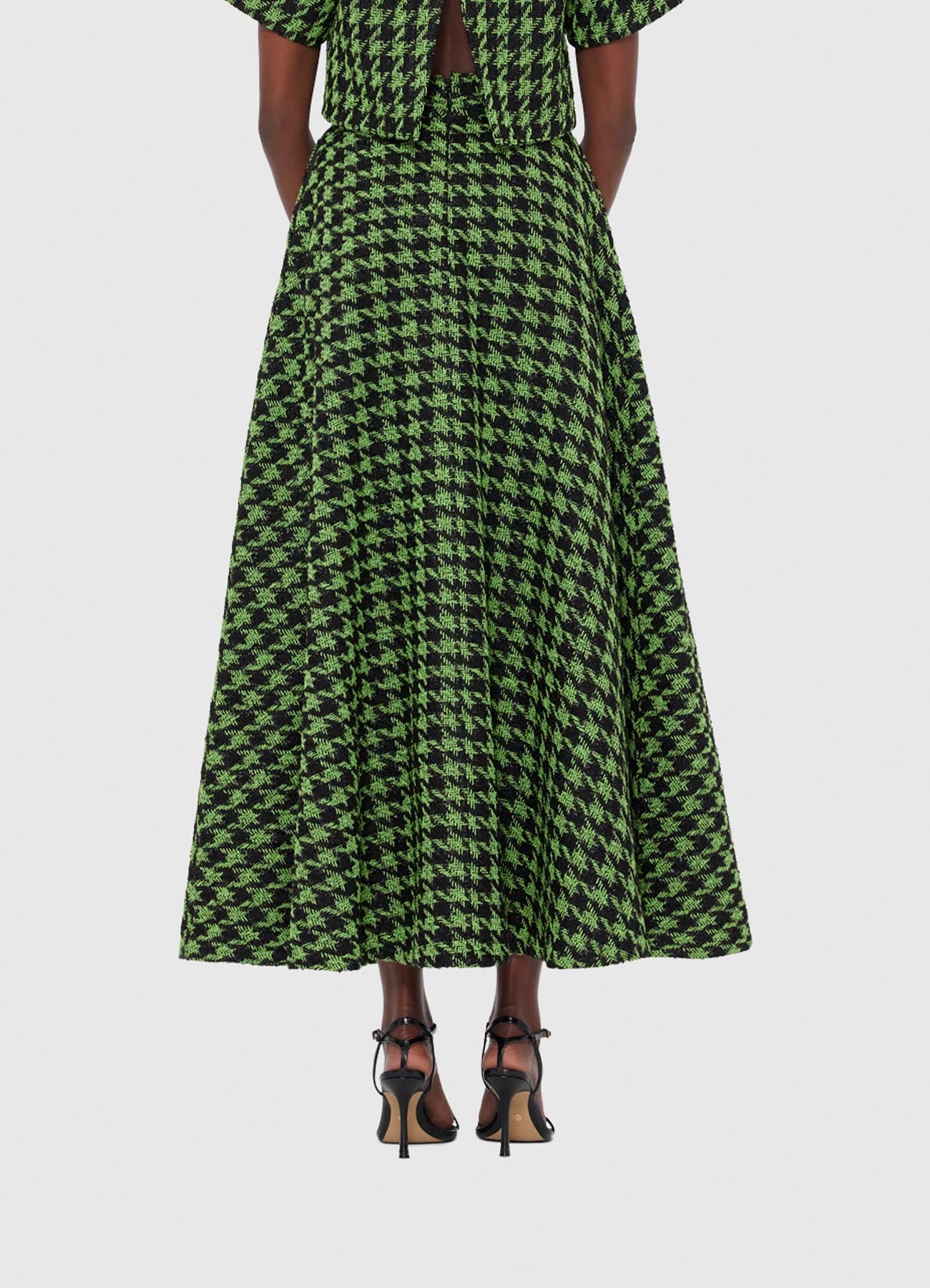 Rosalyn Tweed Maxi Skirt - Houndstooth – LEO LIN
