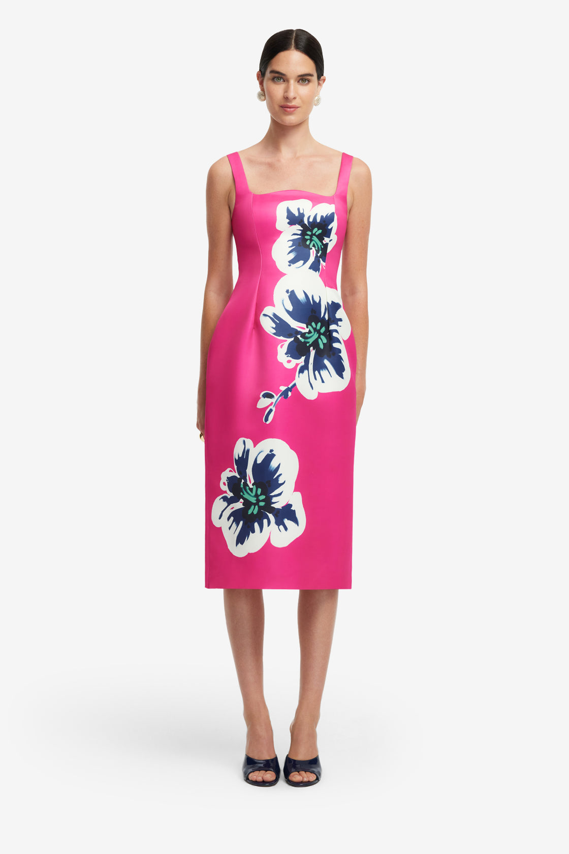 Exclusive LEO LIN Larissa Midi Dress - Orchid Print