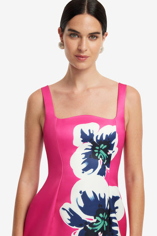 Exclusive LEO LIN Larissa Midi Dress - Orchid Print