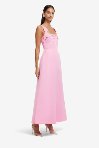 Exclusive LEO LIN Rianne Applique Maxi Dress - Baby Pink