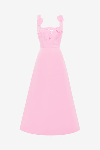 Exclusive LEO LIN Rianne Applique Maxi Dress - Baby Pink