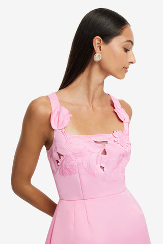 Exclusive LEO LIN Rianne Applique Maxi Dress - Baby Pink