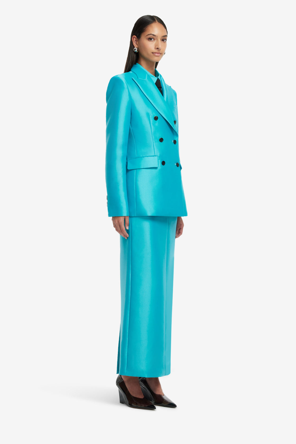 Exclusive LEO LIN Anissa Blazer - Aqua
