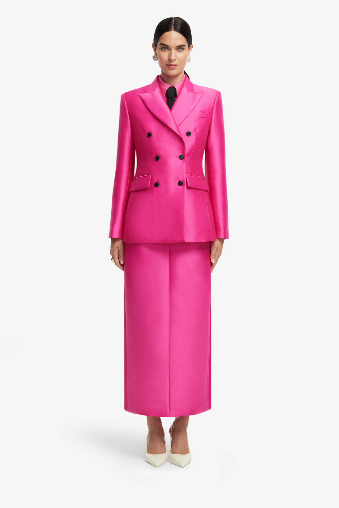 Exclusive LEO LIN Anissa Blazer - Hot Pink