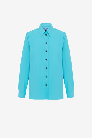 Exclusive LEO LIN Rosaline Shirt - Aqua