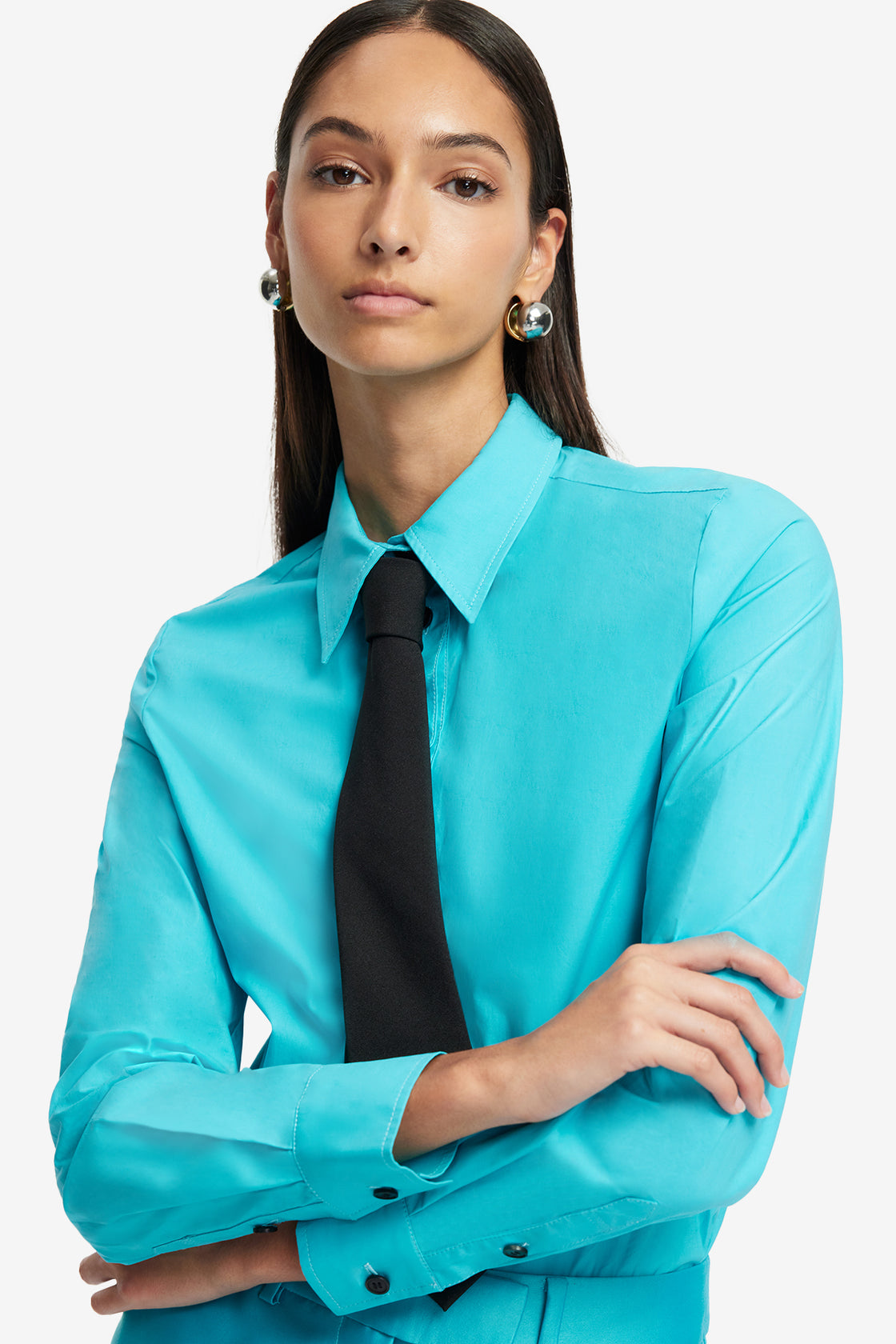 Exclusive LEO LIN Rosaline Shirt - Aqua