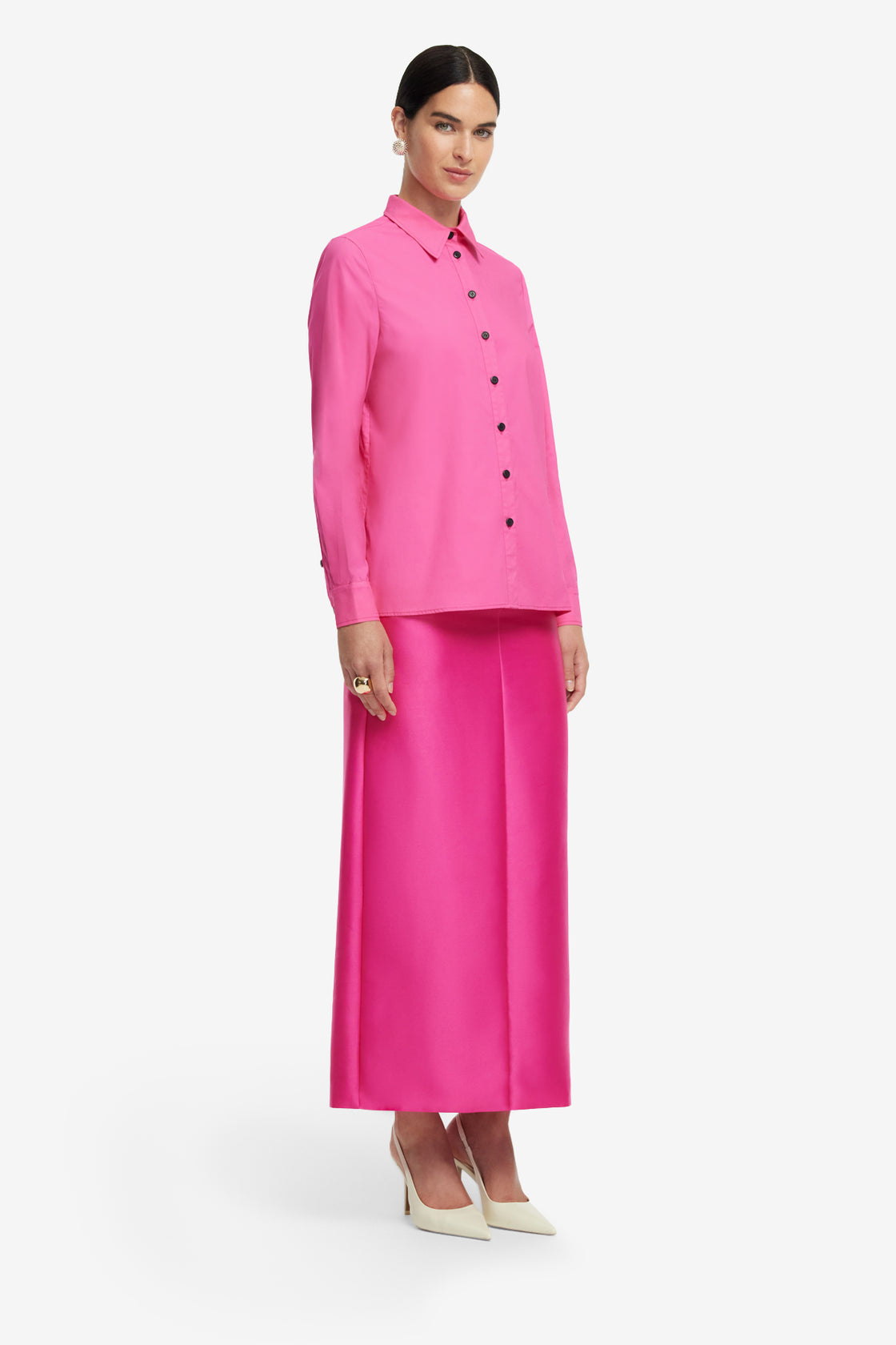Exclusive LEO LIN Rosaline Shirt - Hot Pink