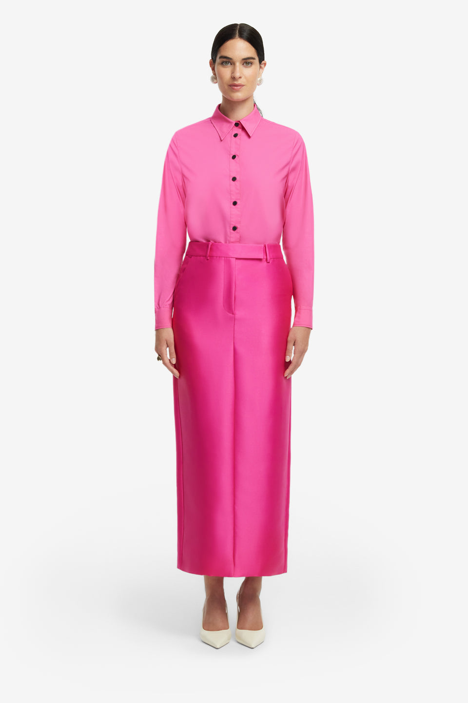 Exclusive LEO LIN Eve Maxi Skirt - Hot Pink