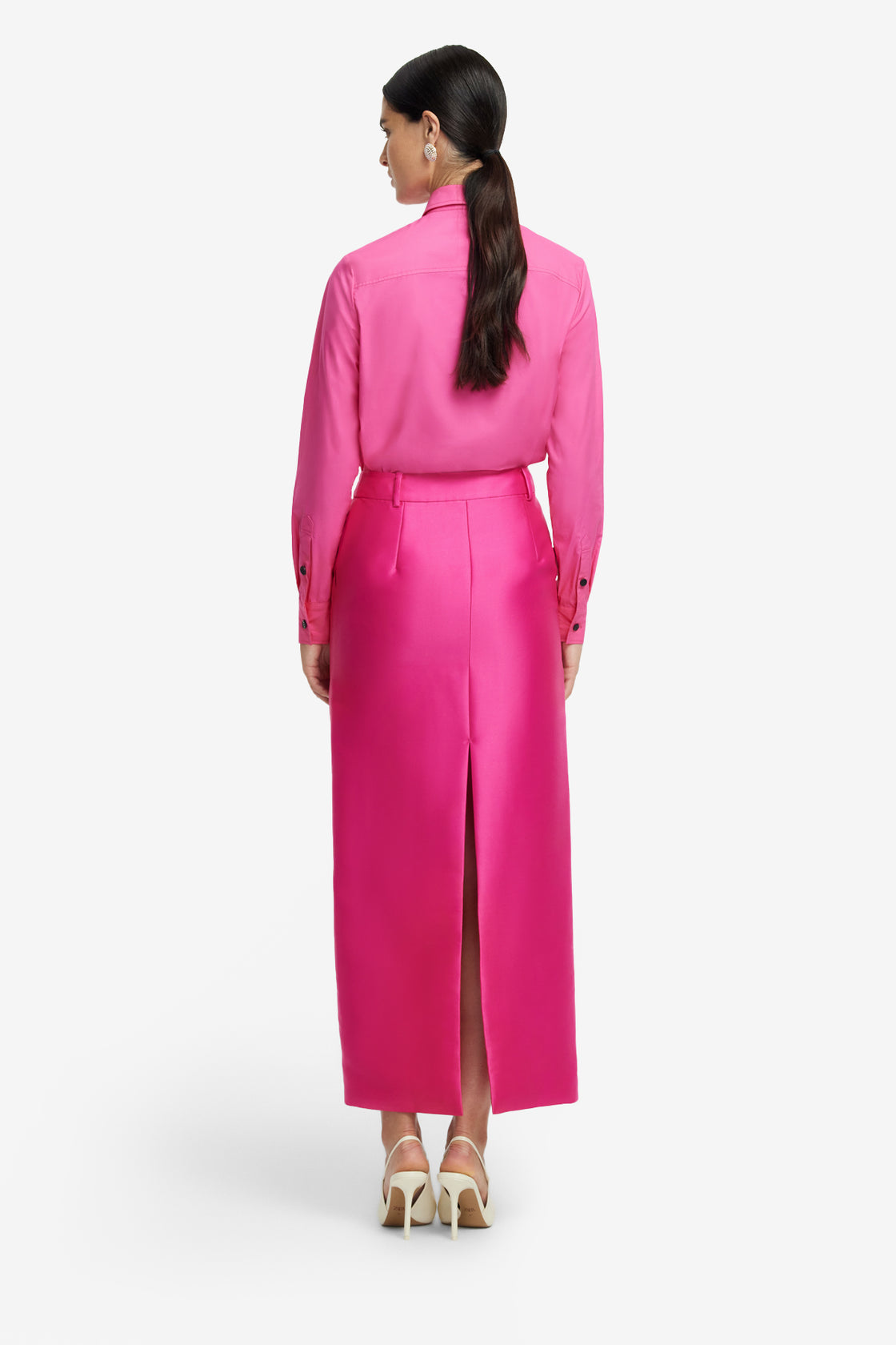 Exclusive LEO LIN Eve Maxi Skirt - Hot Pink
