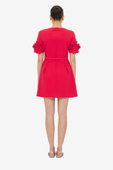Aurelie Floral Appliqué Mini Dress - Rosa Dress Mini