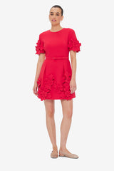 Aurelie Floral Appliqué Mini Dress - Rosa Dress Mini