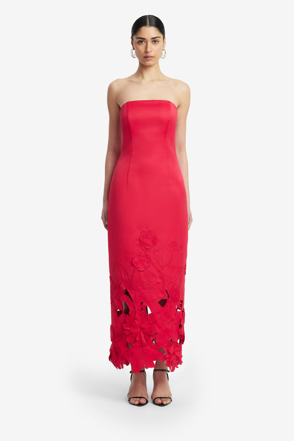 Exclusive LEO LIN Rayna Appliqué Bustier Maxi Dress - Rosa