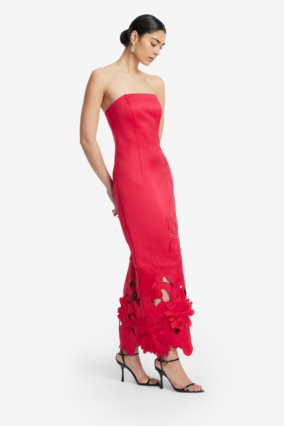 Exclusive LEO LIN Rayna Appliqué Bustier Maxi Dress - Rosa