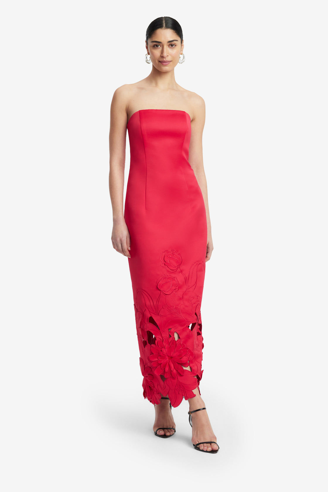 Rayna Appliqu Bustier Maxi Dress - Rosa LEO LIN Rayna Appliqu Bustier Maxi Dress - Rosa LEO LIN
