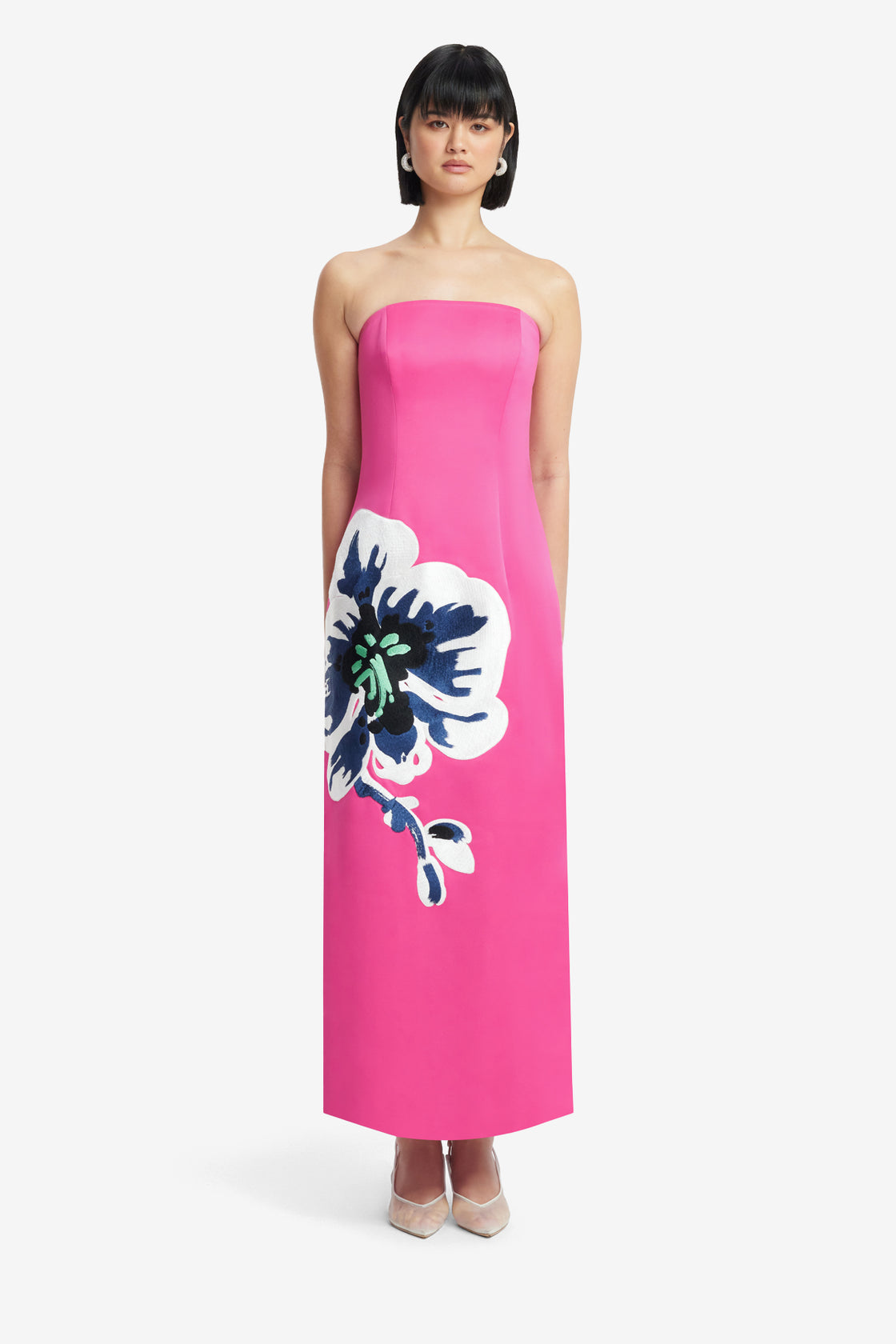 Rayna Bustier Maxi Dress - Orchid Print LEO LIN Rayna Bustier Maxi Dress - Orchid Print LEO LIN