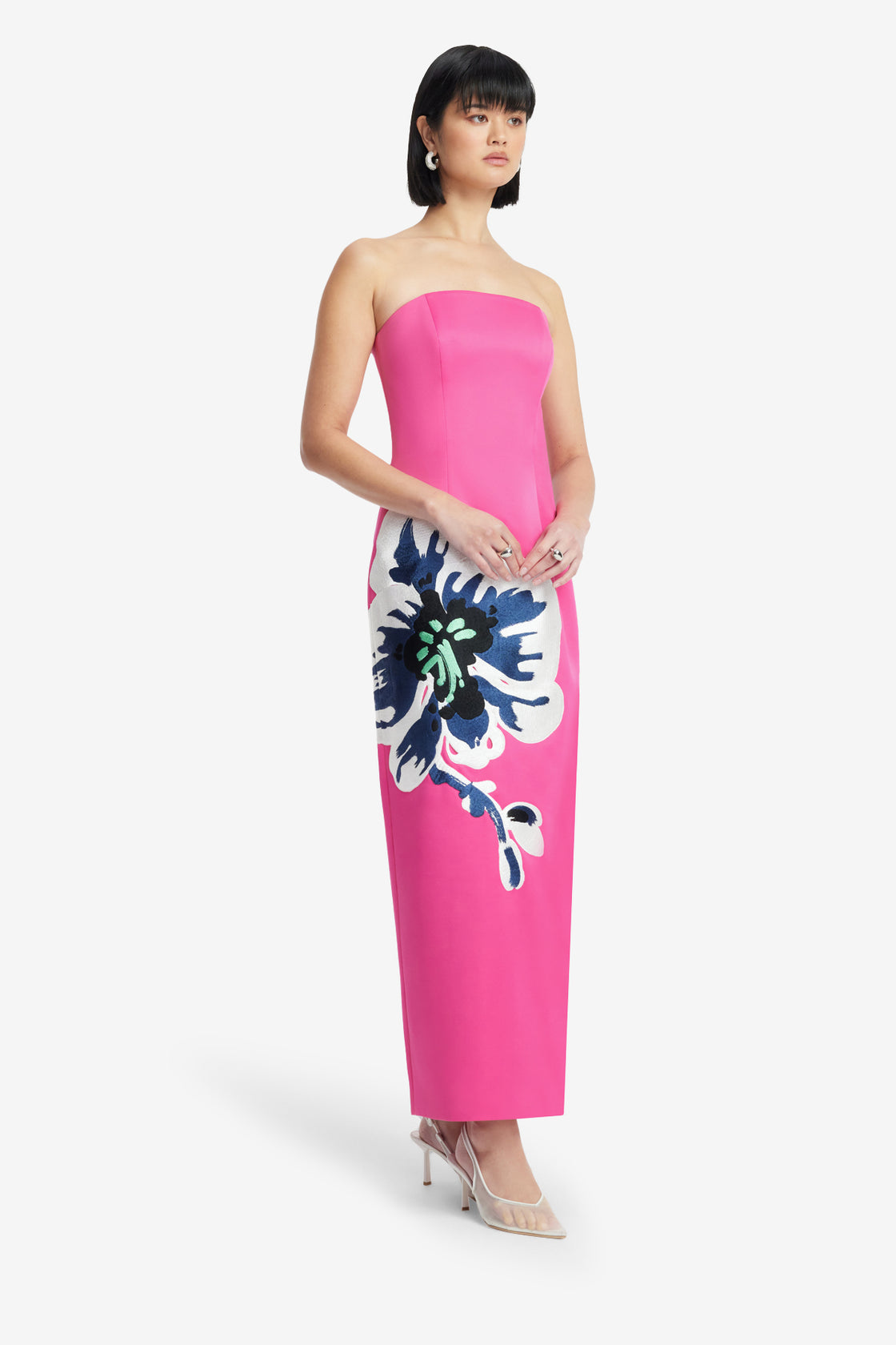 Exclusive LEO LIN Rayna Bustier Maxi Dress - Orchid Print