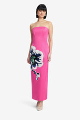Rayna Bustier Maxi Dress - Orchid Print Dress Maxi