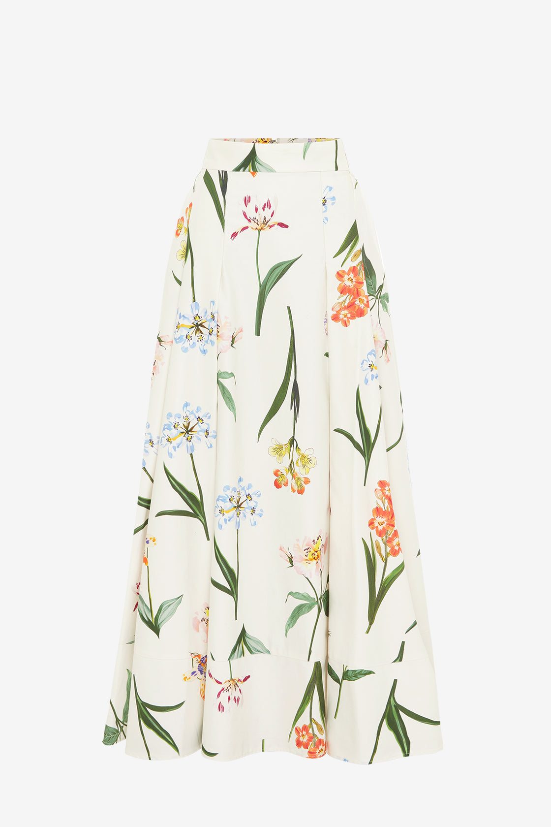 Exclusive LEO LIN Rhiannan Skirt - Botanical Print in Snow