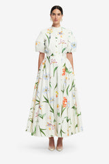 Rhiannan Skirt - Botanical Print in Snow Skirts