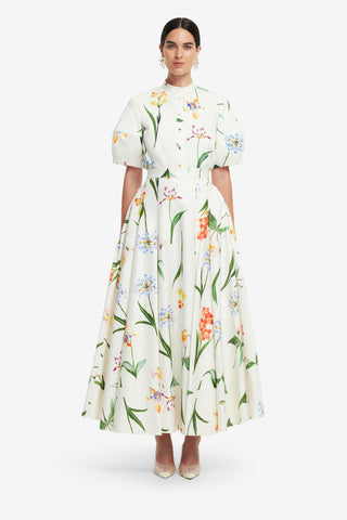 Exclusive LEO LIN Rhiannan Skirt - Botanical Print in Snow