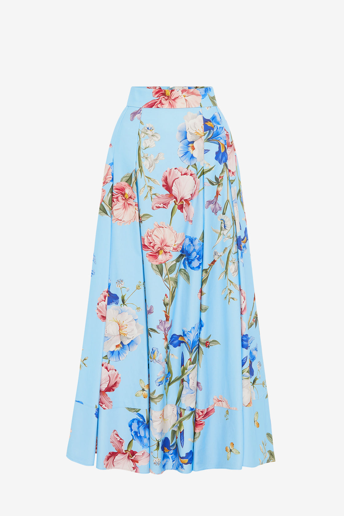 Exclusive LEO LIN Rhiannan Skirt - Garden Print in Baby Blue