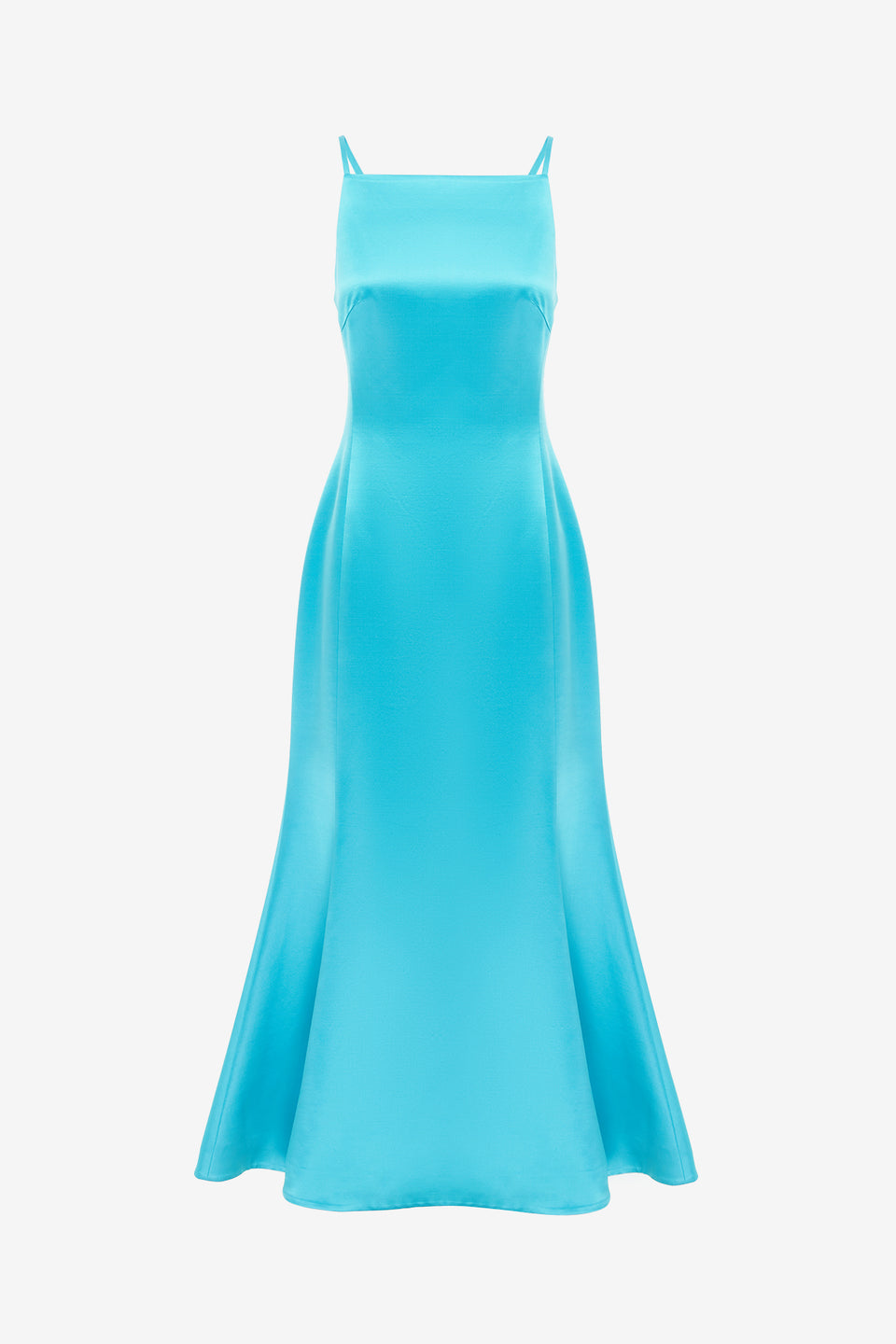 Exclusive LEO LIN Regina Wool Blend Midi Dress - Aqua