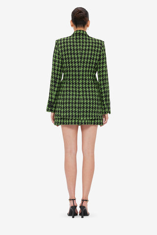 Exclusive LEO LIN Jazlyn Tweed Blazer - Houndstooth