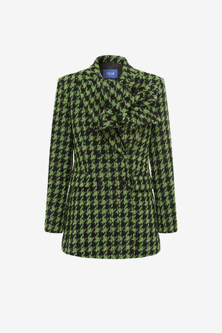 Exclusive LEO LIN Jazlyn Tweed Blazer - Houndstooth