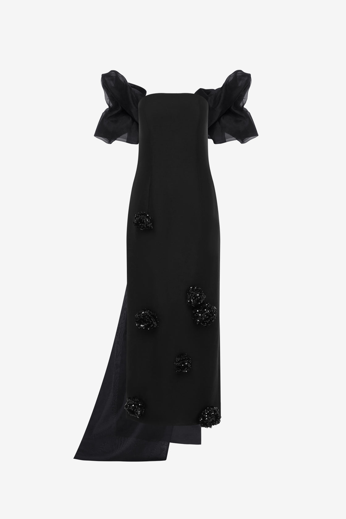 Exclusive LEO LIN Rayna Maxi Dress & Cape Set - Ebony