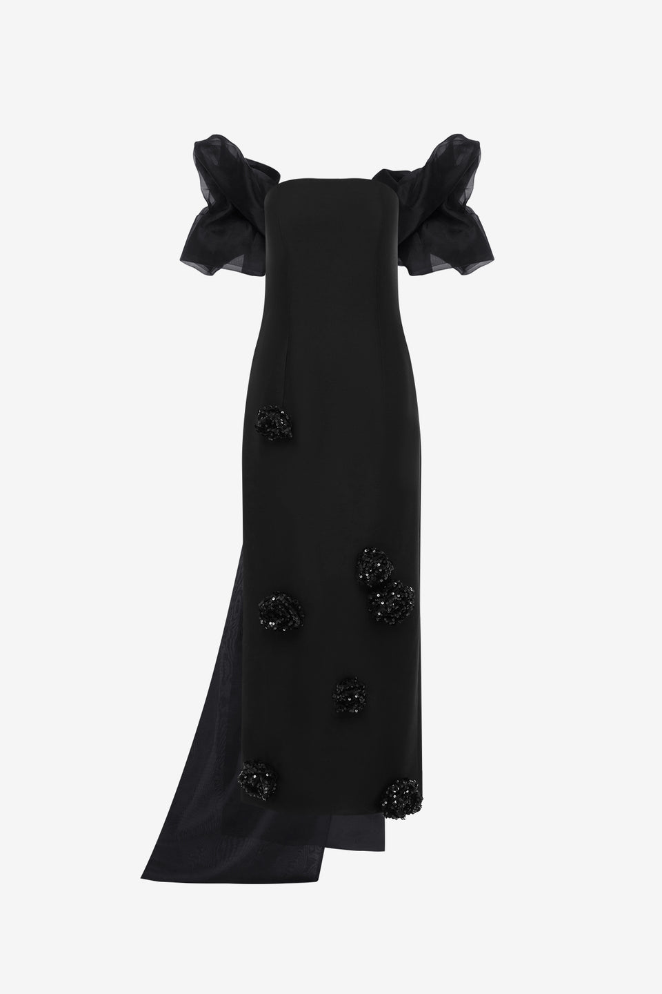 Exclusive LEO LIN Rayna Maxi Dress & Cape Set - Ebony