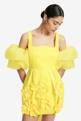 Piper Appliqué Mini Dress & Cape Set – Sunshine Bundle