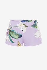 Olivianne Shorts - Lily Blossom Print in Lilac Shorts