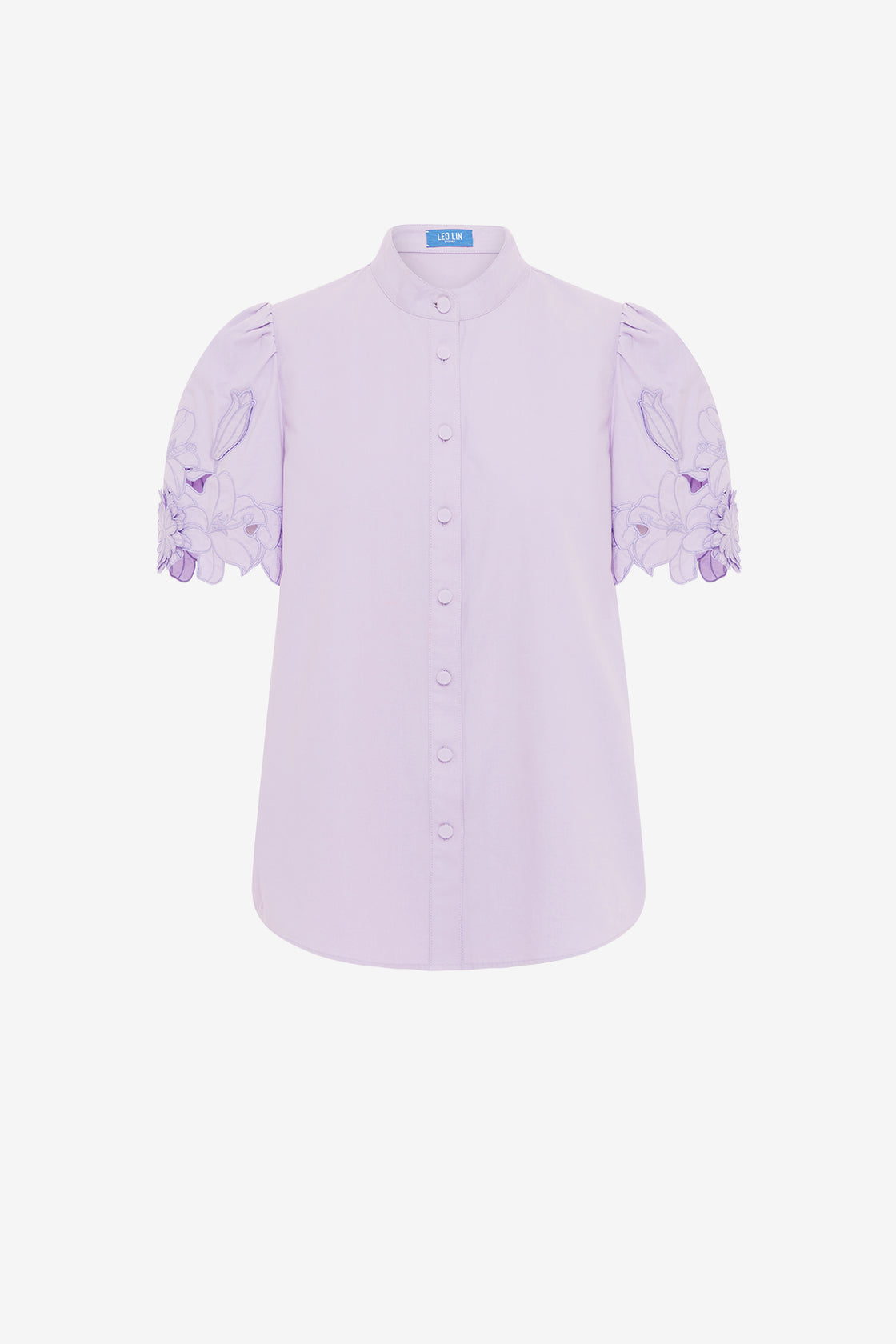 Exclusive LEO LIN Amelie Applique Shirt Top - Lilac