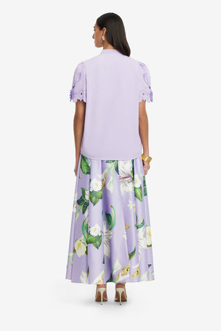 Exclusive LEO LIN Amelie Applique Shirt Top - Lilac