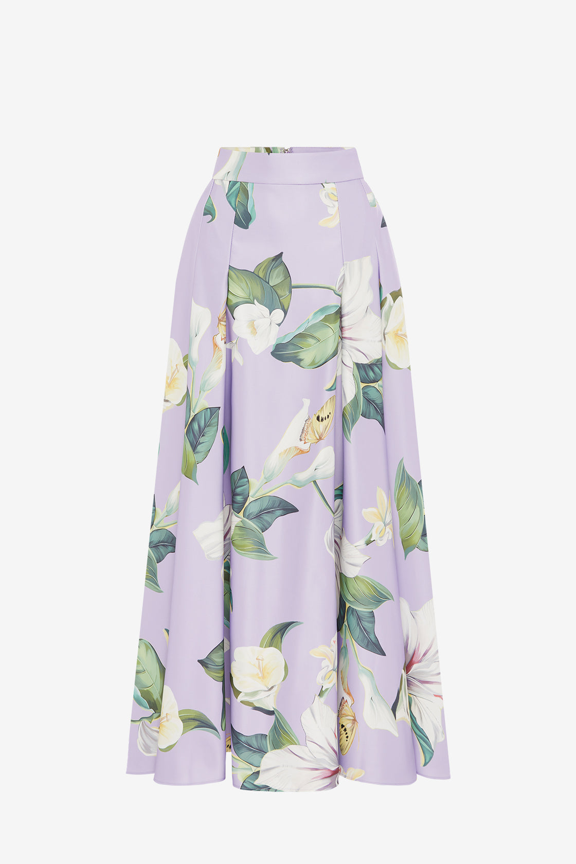 Exclusive LEO LIN Rhiannan Skirt - Lily Blossom Print in Lilac