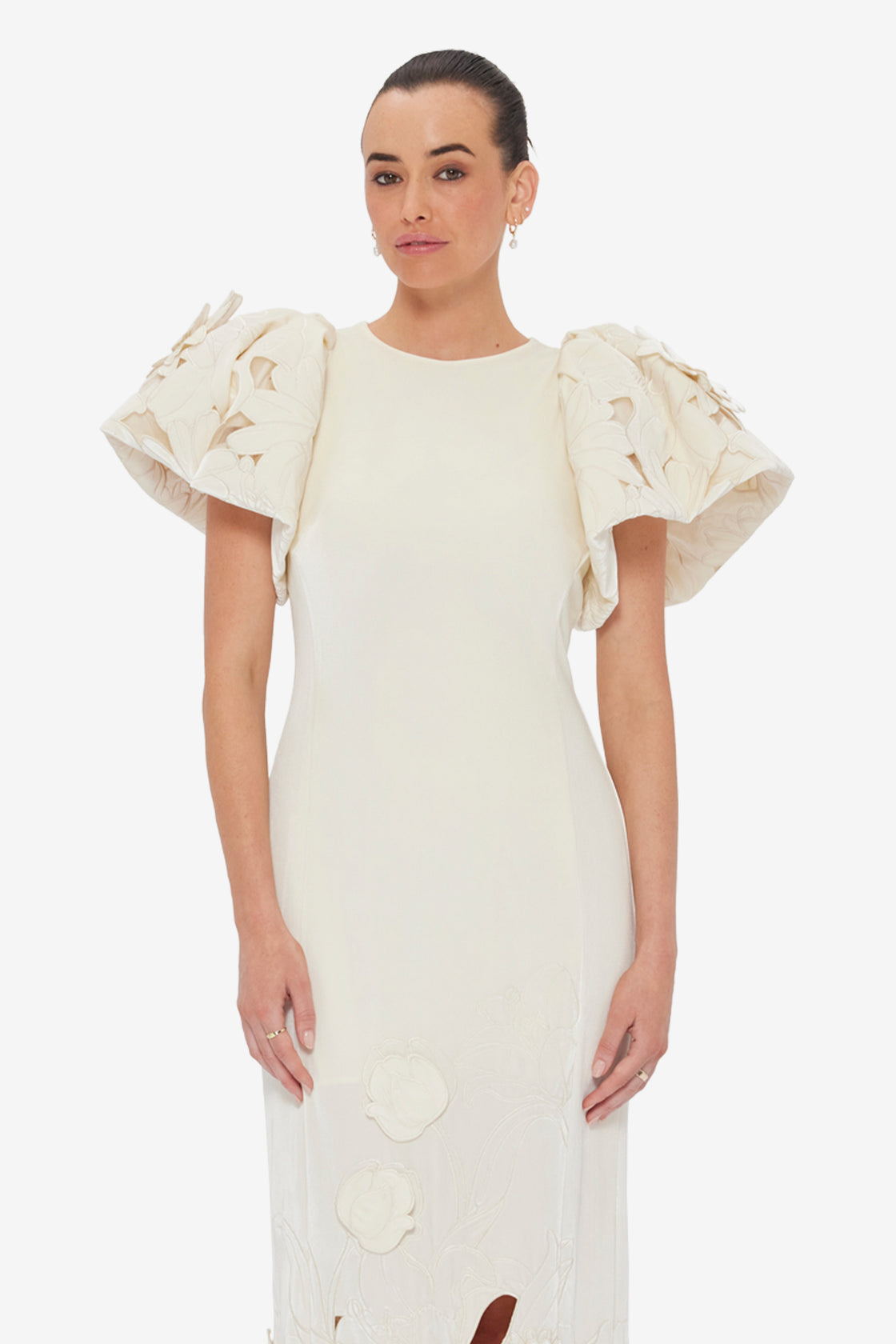 Exclusive LEO LIN Lucinda Velvet Maxi Dress - Snow