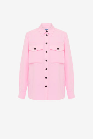 Exclusive LEO LIN Mavis Pocket Shirt - Baby Pink