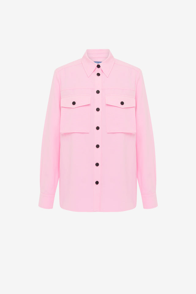 Exclusive LEO LIN Mavis Pocket Shirt - Baby Pink