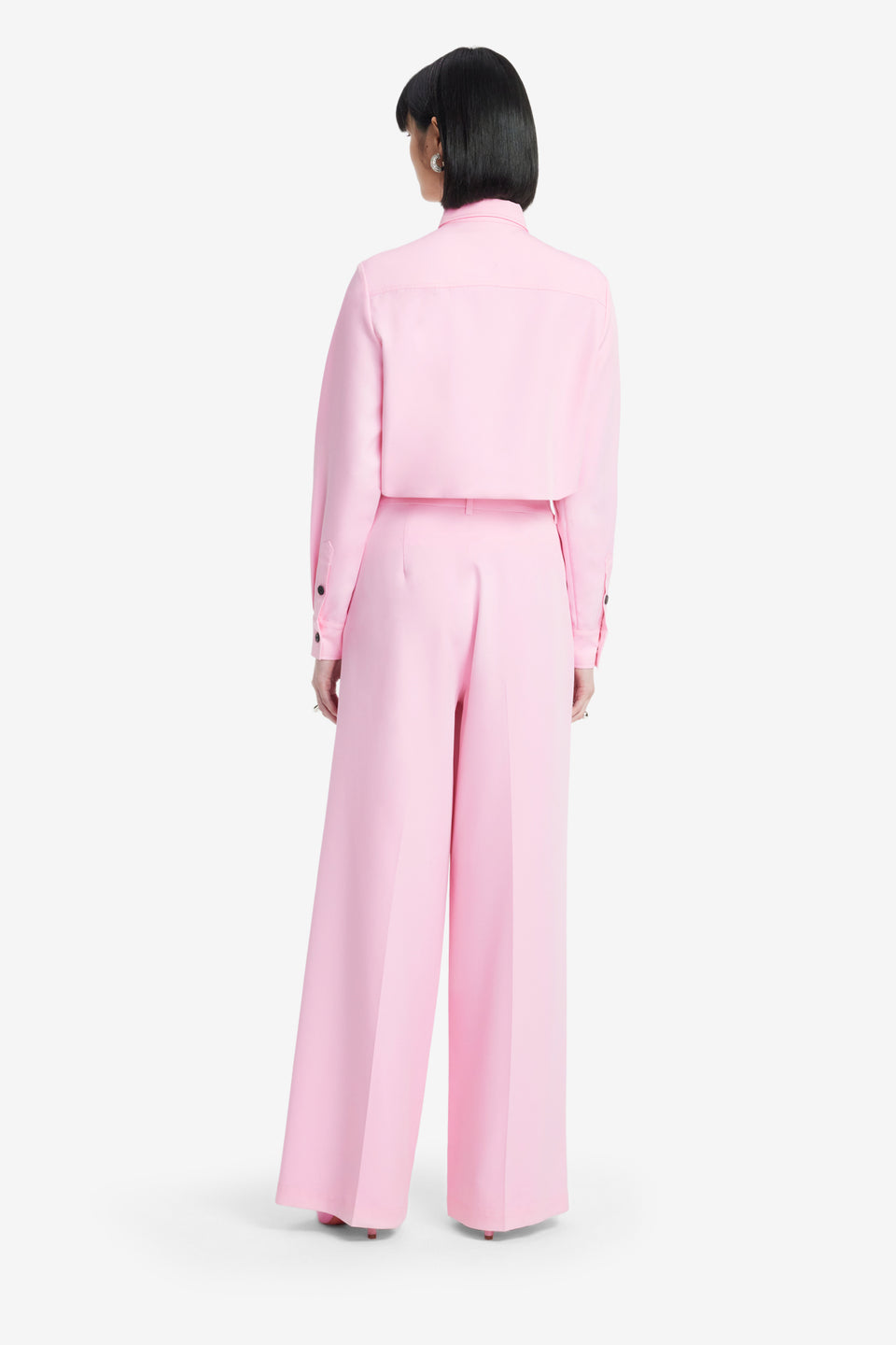 Exclusive LEO LIN Elisha Wide Leg Pants - Baby Pink