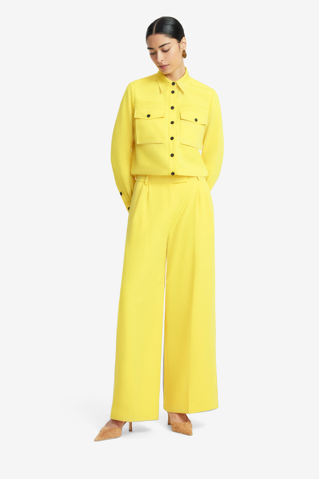 Exclusive LEO LIN Elisha Wide Leg Pants - Sunshine
