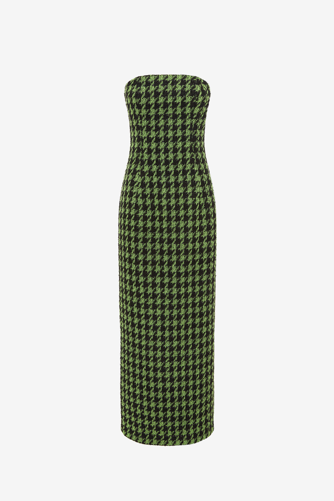 Exclusive LEO LIN Rayna Tweed Bustier Maxi Dress - Houndstooth
