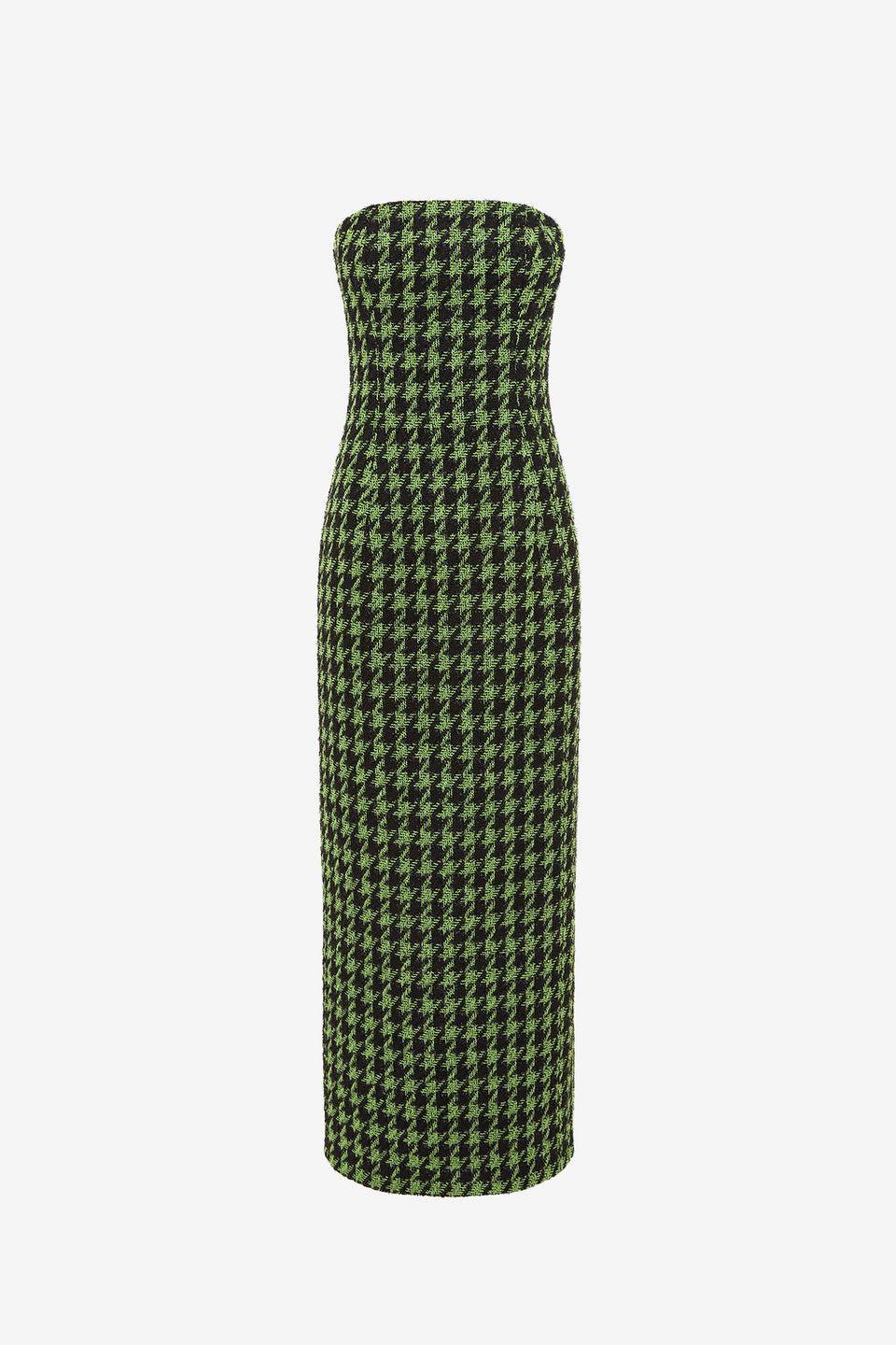 Exclusive LEO LIN Rayna Tweed Bustier Maxi Dress - Houndstooth